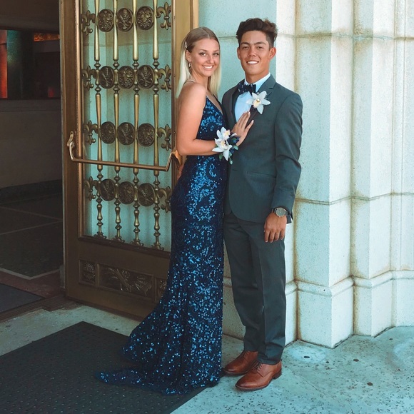 jovani royal blue prom dress - Picture 1 of 6